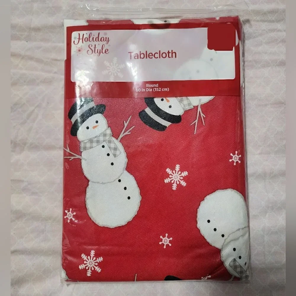 Lot of two Christmas Round Peva Tablecloth, New